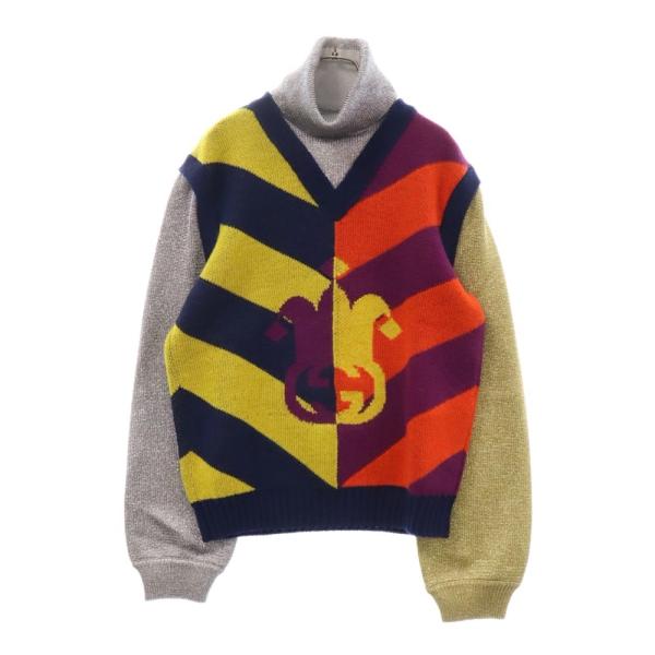 GUCCI グッチ Logo Jacquard Knitted Vest ベスト切替