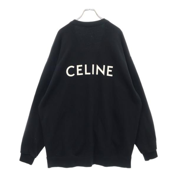CELINE / 22SS/オーバーサイズバックロゴプリントカーディガン/M/コットン/BLK/2Y672670Q CELINE セリーヌ 22SS オーバーサイズ バックロゴプリント