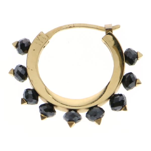 SJX エスジェイエックス 18K ブラックダイヤモンド ピアス ブラック