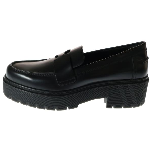 HERMES（エルメス） デューク ローファー レザー 厚底 ブラック