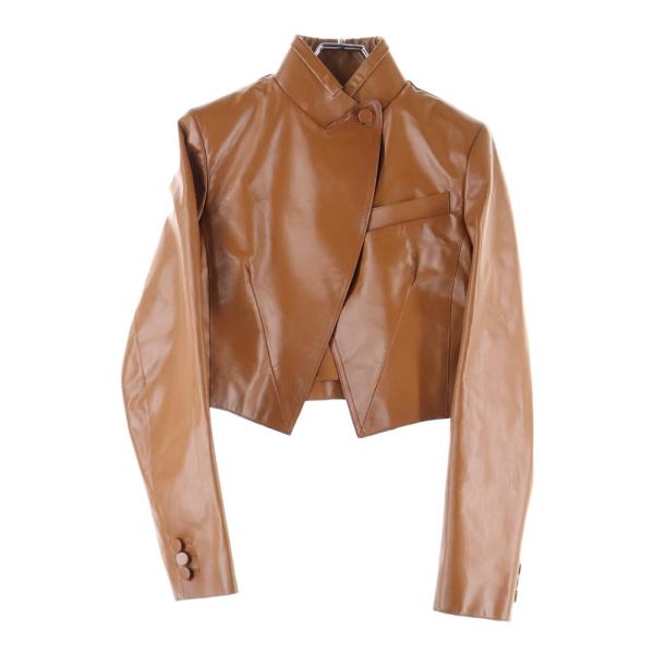 FENDI フェンディレザーフリルジャケット FENDI（フェンディ） 20SS Cropped Leather Jacket クロップドレザー