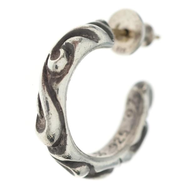 ☆ Chrom hearts クロムハーツスクロール　フープピアス925 97 CHROME HEARTS（クロムハーツ） HOOP SCROOL スクロール フープピアス