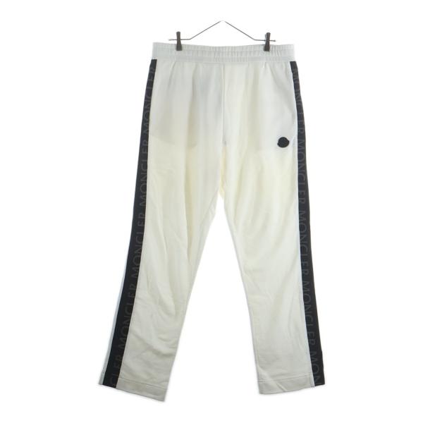 MONCLER モンクレール 22SS SWEAT BOTTOM Side Logo Print Sweatpants サイドロゴプリントスウェットパンツ H10918H00014 ホワイト MONCLER（モンクレール） 22SS SWEAT BOTTOM Side Logo Print