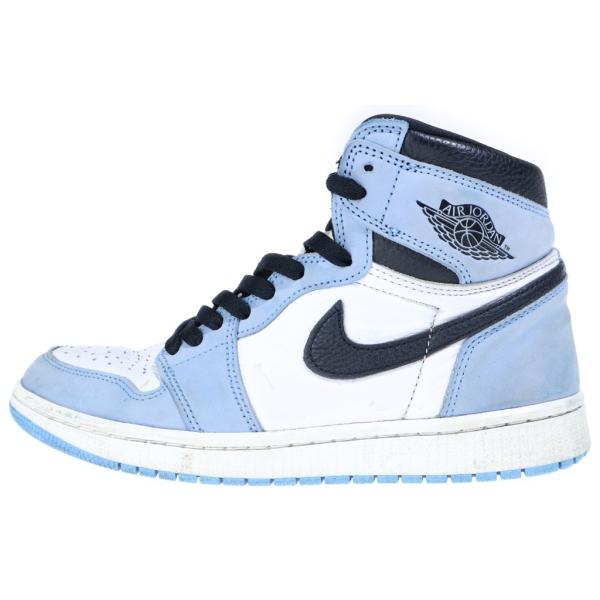 ナイキ AIR JORDAN 1 RETRO HIGH OG UNIVERCITY BLUE エアジョーダン1 ハイ ハイカットスニーカー US8.5/26.5cm 555088-134