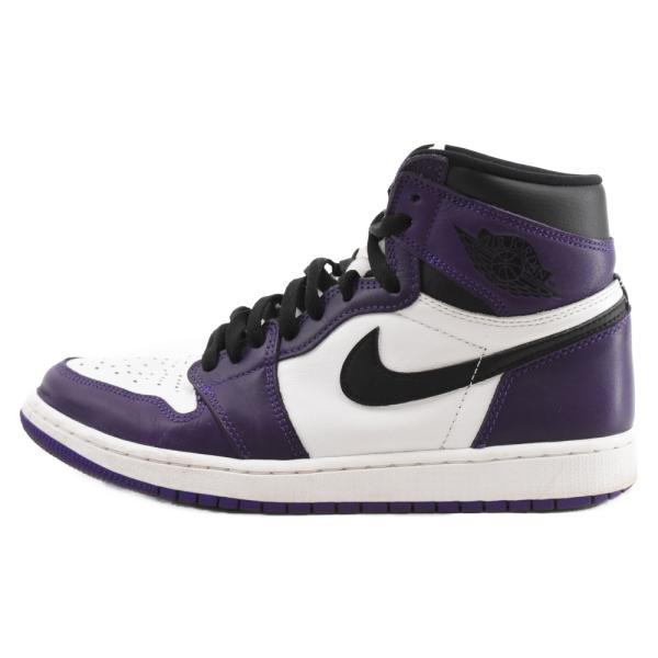 NIKE エアジョーダン1ハイカット　パープル/ホワイト27.5cm エア ジョーダン 1 NIKE AIR JORDAN RETRO HI OG court purple