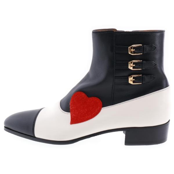 GUCCI グッチ Ha Boot With Buckles ハート レザーブーツ GUCCI グッチ Ha Boot With Buckles ハート レザーブーツ