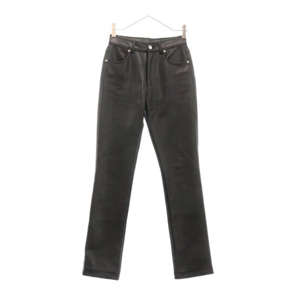 DIESEL 24SS美品 オーバルDロゴ付きダーツ加工エコレザーパンツ DIESEL 24SS美品 オーバルDロゴ付きダーツ加工エコレザーパンツ