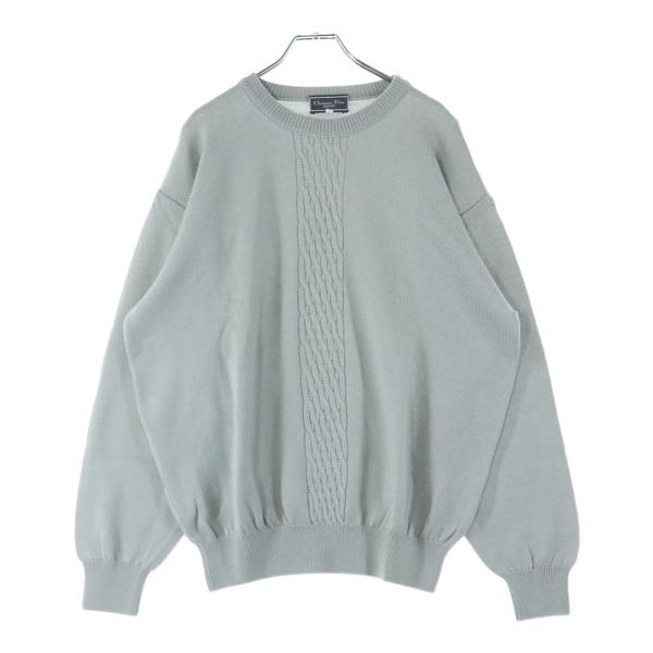 Christian Dior グレー ロゴ入り ニット M Christian Dior（クリスチャン・ディオール） Christian Dior MONSIEUR