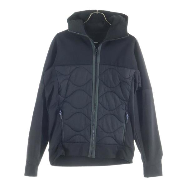 新品XLサイズ ウォッシュ加工 キルティング パーカージャケット ディーゼル DIESEL（ディーゼル） ナイロン切替 キルティング ストレッチ ジップ
