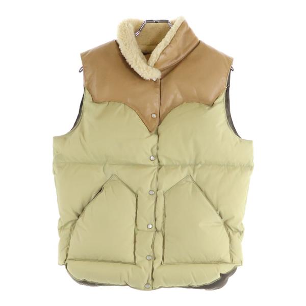 極美品　ロッキーマウンテン　ダウンベスト　オリーブ　ベージュ　コーデュロイ　42 ROCKY MOUNTAIN ロッキーマウンテン Christy Vest クリスティー 襟ボア
