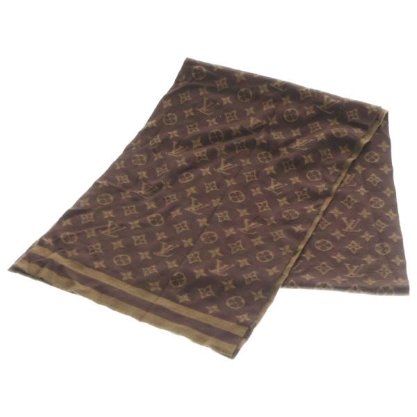 Louis Vuitton ダークブラウン マフラー　箱付き　紙袋付き org.jpg