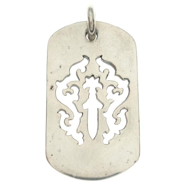 CHROME HEARTS クロムハーツ OLD D TAG LRG DAGGER オールド ヴァインダガーカットアウトドッグタグ ラージ ペンダントトップ シルバー BCA240 CHROME HEARTS（クロムハーツ） D TAG LRG DAGGER OLD ヴァインダガー