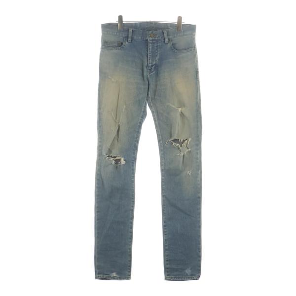 サンローランパリ 16SS D02 M/SK・LW エディ期 デストロイクラッシュ
