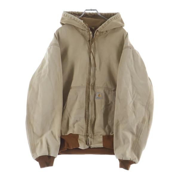 Carhartt ベージュ ジップアップジャケット Carhartt（カーハート） 00s USA製 ダック アクティブジャケット