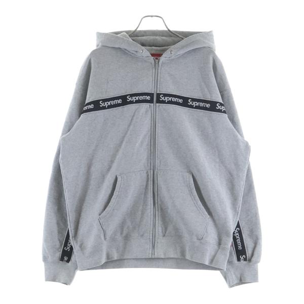 Supreme（シュプリーム） 19AW Text Stripe Zip Up Hooded Sweatshirt