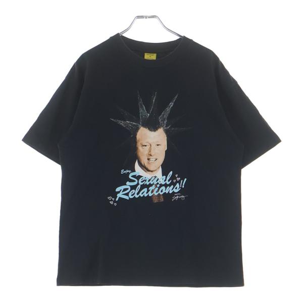 GOLF WANG ゴルフワン Bill Clinton ビルクリントン セクシャル1 プレジデント クルーネック半袖Tシャツカットソー ブラック