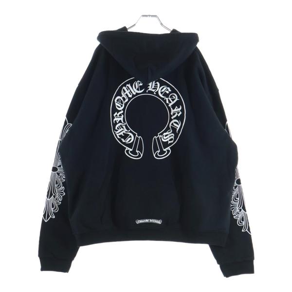 CHROME HEARTS（クロムハーツ） SWTSHRT HD ZIP 袖フローラル バック