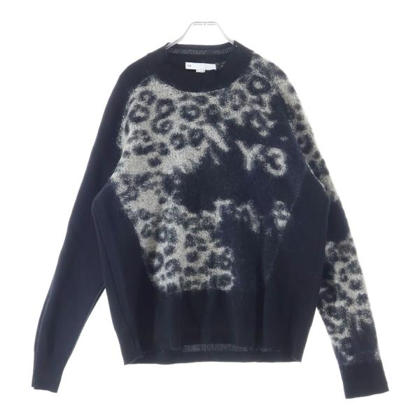 Y-3 ワイスリー U Leopard Knit Crew Sweat レオパード モヘヤ ニット