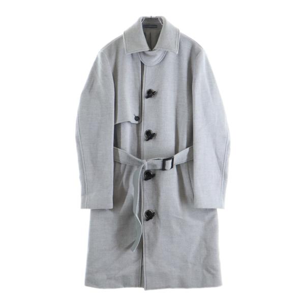 LANVIN ランバン ウール ロング トレンチコート グレー LB-6M-61214 LANVIN（ランバン） ウール ロング トレンチコート グレー LB-6M-61214
