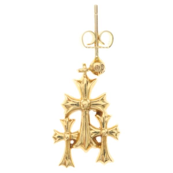 クロムハーツ  22K 3 CH CROSS DROP/トリプルCHクロス ゴールドピアス メンズ CHROME HEARTS（クロムハーツ） 22K 3 CH CROSS DROP トリプルCHクロス