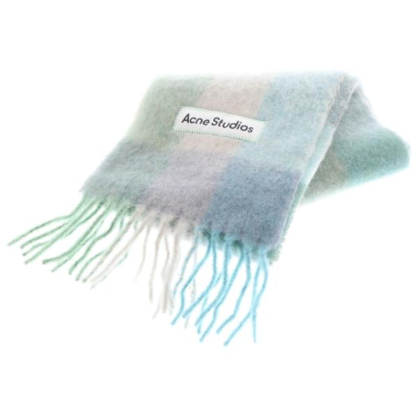 Acne Studios アクネ ストゥディオズ モヘア チェックマフラー Acne Studios アクネ ストゥディオズ モヘア チェックマフラー