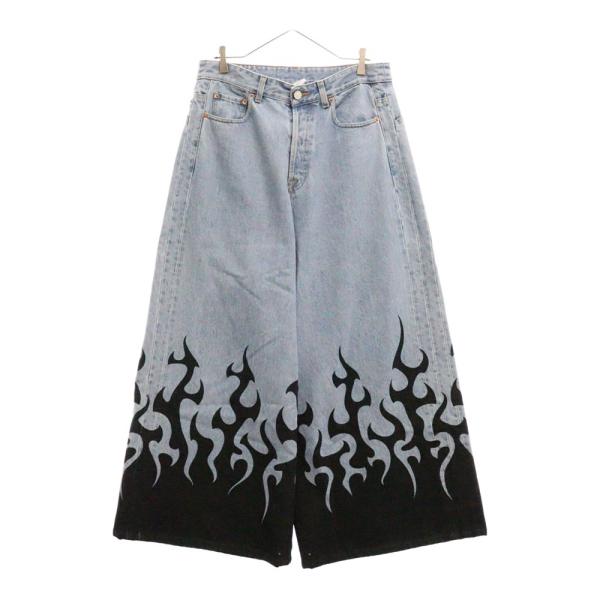 VETEMENTS ヴェトモン FLAME PRINT BAGGY JEANS フレイム バギー VETEMENTS ヴェトモン FLAME PRINT BAGGY JEANS フレイム バギー