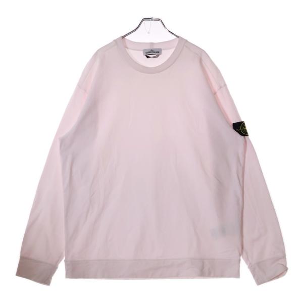 ストーンアイランド　ヘビーウェイト クルーネック長袖カットソー　S ホワイト コットンニットクルーネックカットソーtシャツSTONE ISLAND