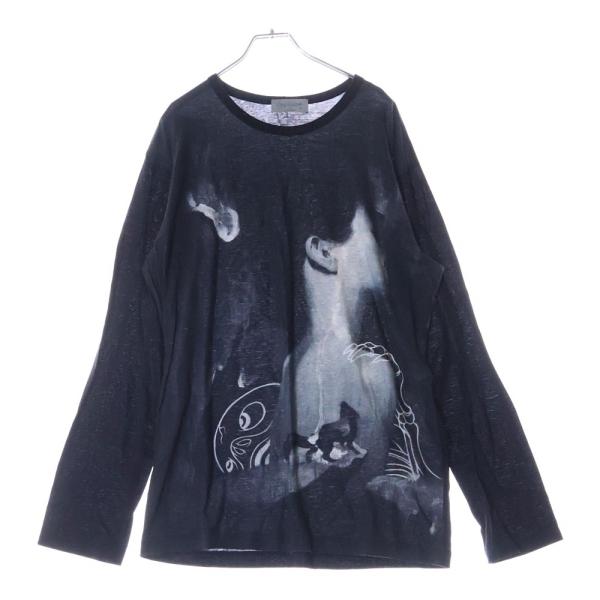 ヨウジヤマモト ファム 21SS リーフプリントロングスリーブTシャツ ヨウジヤマモト 21SS リーフプリントロングスリーブTシャツ