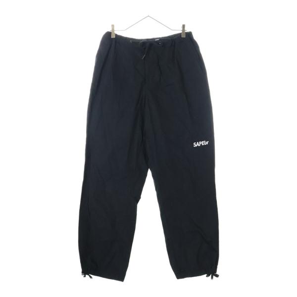 SAPEur サプール ロゴ刺繍 ジップフライ カーゴパンツ ブラック