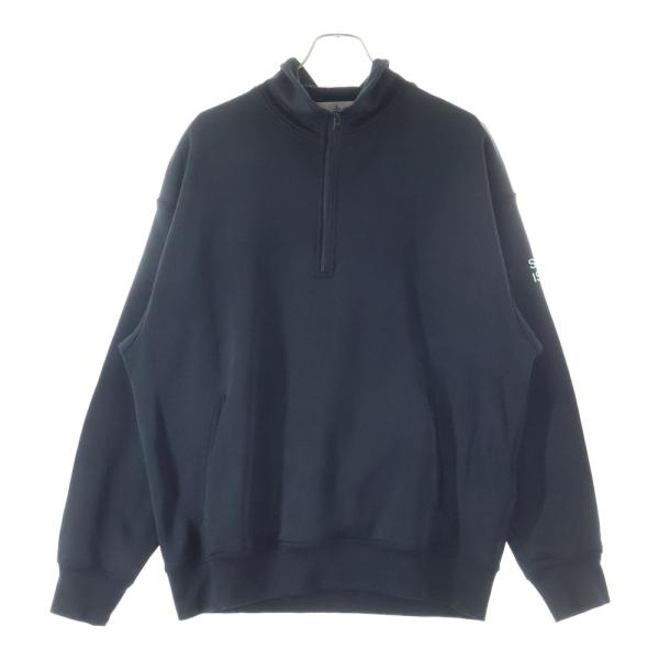 【即購入⭕️】ハーフジップ ストーンアイランド スウェット ブラック L STONE ISLAND（ストーン アイランド） Trui Maat Half Zip Sweat