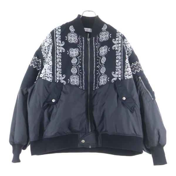 FACETASM ファセッタズム 23AW ORIGINAL BANDANA PRINT MA-1 バンダナプリント フライトジャケット ブラック MKS-JK-M14 FACETASM（ファセッタズム） 23AW ORIGINAL BANDANA PRINT MA-1