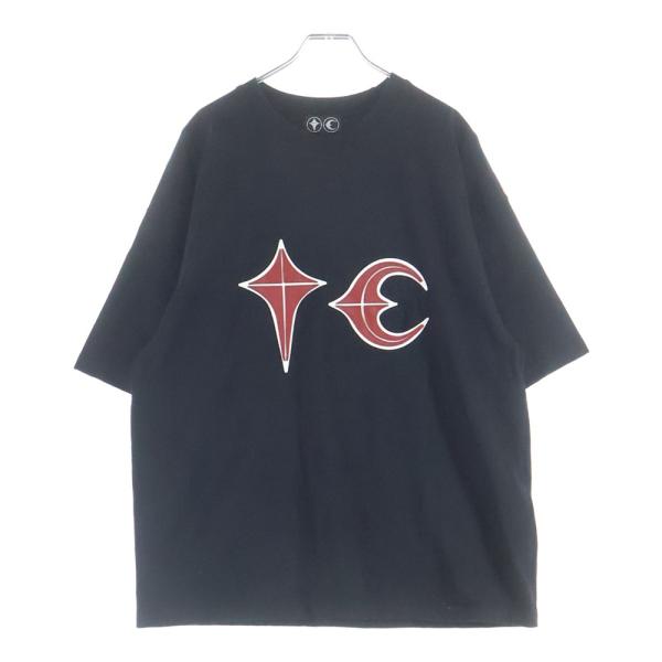 THUG CLUB サグクラブ レザー フロントロゴ 半袖Tシャツ カットソー