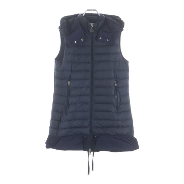 モンクレール裾フリルダウンベスト MONCLER（モンクレール） 18SS GILET 裾フリル 異素材切替 フーデッド