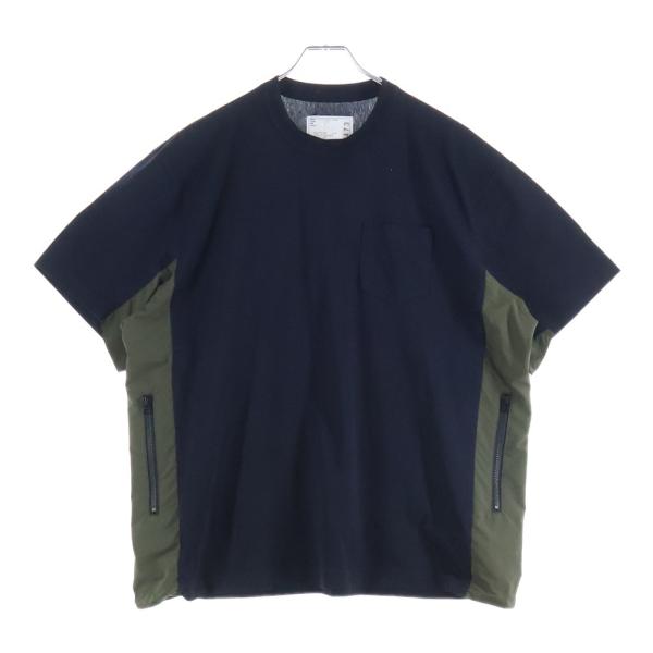 sacai（サカイ） リップストップパネル 半袖Tシャツ カットソー 