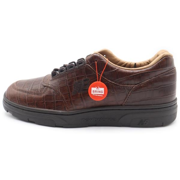 New Balance ニューバランス Allerdale×END. UADWCRO 280足限定 アラーデール クロコ型押し レザースニーカー ブラウン US11/29cm