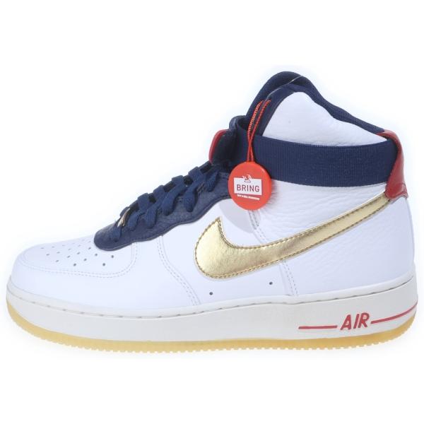 ナイキ AIR FORCE 1 HI 07 PRM OLYMPIC 525317-100 エアフォース1 オリンピック ハイカットスニーカー ホワイト/ネイビー/レッド US9/27cm