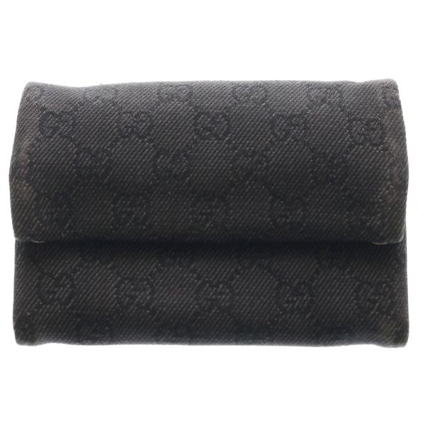 GUCCI（グッチ） GGキャンバス 財布 パスポートケース ブラック 252087