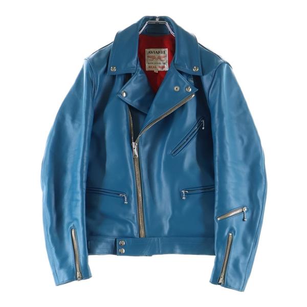 t*o様 ルイス　レザー　 サイクロン　 ダブルライダースジャケット 青 44サ Lewis Leathers ルイスレザー CYCLON サイクロン タイトフィット