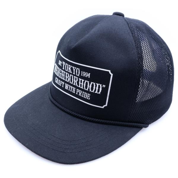 美品 NEIGHBORHOOD CE-CAP ブラック トラッカーキャップ NEIGHBORHOOD ネイバーフッド TRUCKER EC-CAP トラッカー