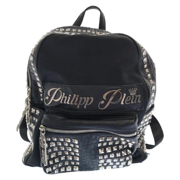 PHILIPP PLEIN フィリッププレイン レザー リュックサック ブラック