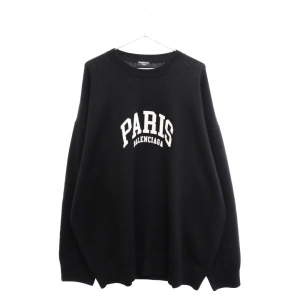 BALENCIAGA バレンシアガ 22SS PARIS LOGO CREW NECK KNIT BALENCIAGA バレンシアガ 22SS PARIS LOGO CREW NECK KNIT