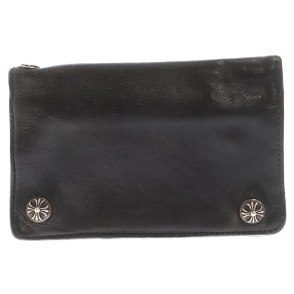 クロムハーツ　2zip クロスボール　黒 CHROME HEARTS クロムハーツ 2ZIP 2ジップ クロスボールボタン レザー