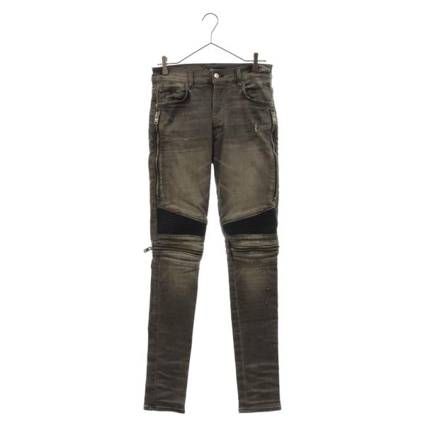 AMIRI（アミリ） MX2 Jeans クラッシュ加工 バイカーデニムパンツ