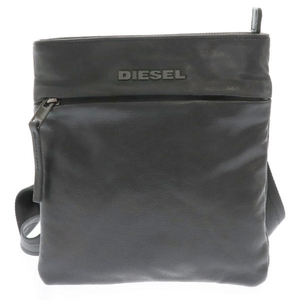 DIESEL（ディーゼル） レザー切替ショルダーバッグ ブラック : BRING
