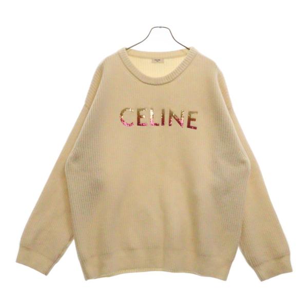 CELINE セリーヌ 22SS ロゴスパンコール クルーネックニット