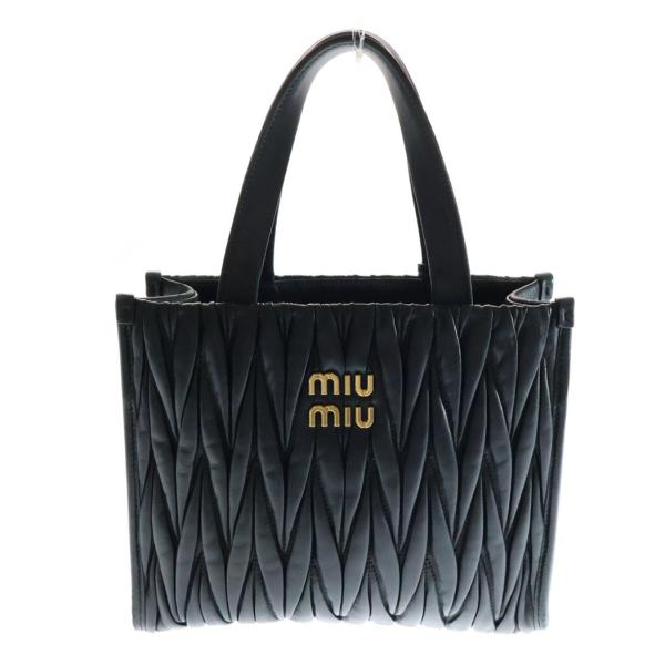 miumiu ミュウミュウ MATELASSE マテラッセ レザーハンドバッグ 5BG263