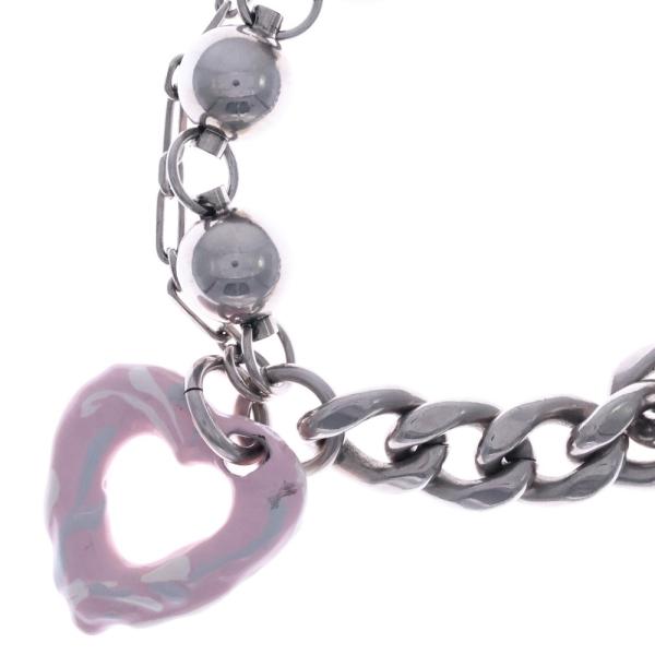 Acne Studios ハートチャームネックレス Acne Studios - ハートチャームネックレス - アンティークシルバー