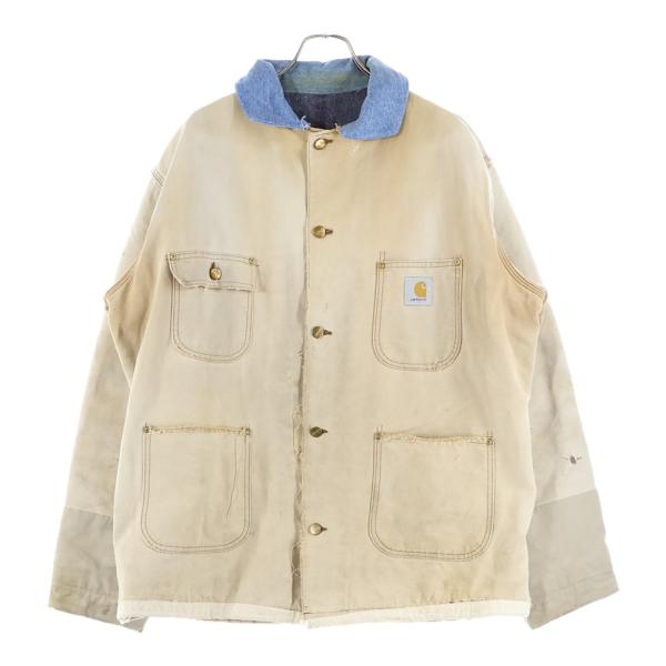 【美品】【42】 00s USA製 カーハート ミシガンチョアコート ベージュ Carhartt（カーハート） 裏地ブランケットミシガンチョアコート