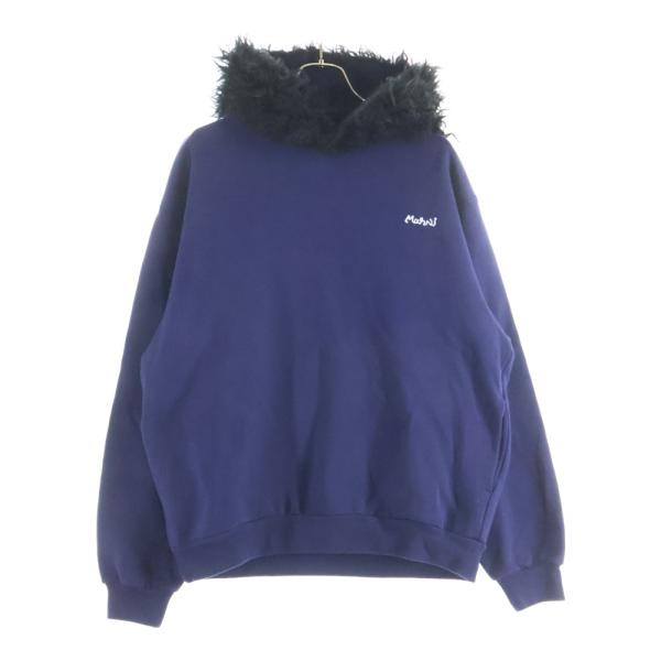 MARNI（マルニ） 22AW フロントロゴ刺繍 フェイクファー フーデッド