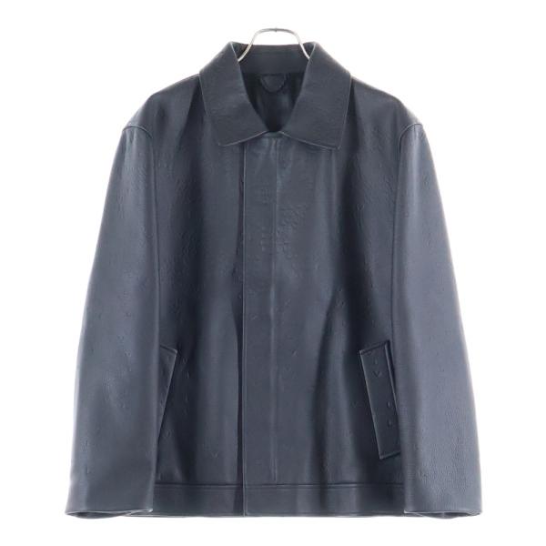 ルイヴィトン サイズ:50  22AW  RM222M RMT HNL08W ダミエスプレッドレザージャケット 中古 SS13 LOUIS VUITTON（ルイ・ヴィトン） 22AW ダミエスプレッドジップレザー